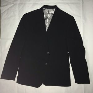 black slim fit suit jacket
